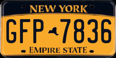 NY license plate GFP7836