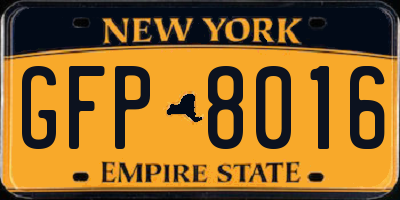 NY license plate GFP8016