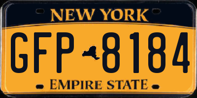 NY license plate GFP8184