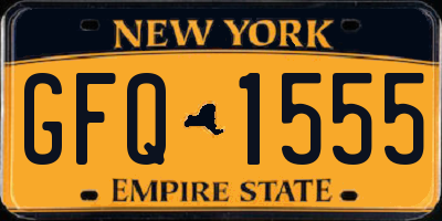 NY license plate GFQ1555