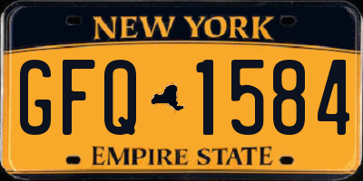 NY license plate GFQ1584