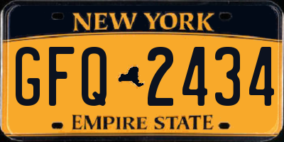 NY license plate GFQ2434