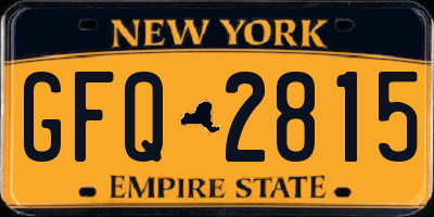 NY license plate GFQ2815