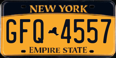 NY license plate GFQ4557