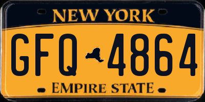 NY license plate GFQ4864