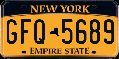 NY license plate GFQ5689