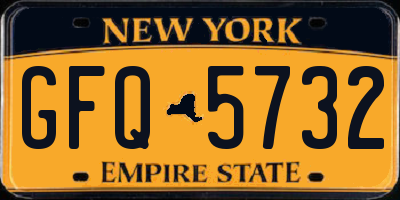 NY license plate GFQ5732