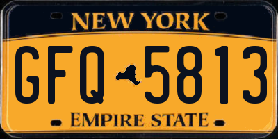 NY license plate GFQ5813