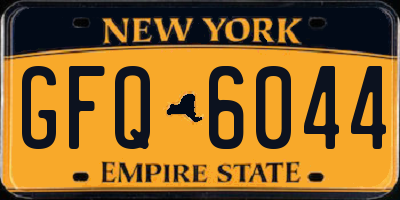 NY license plate GFQ6044