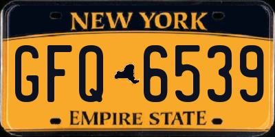 NY license plate GFQ6539