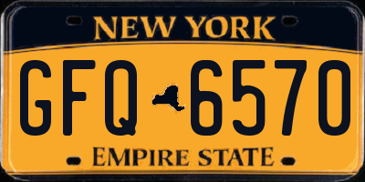 NY license plate GFQ6570
