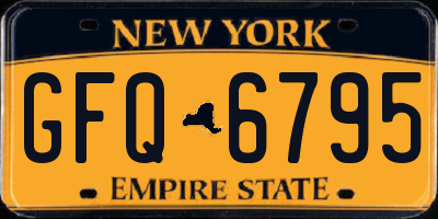 NY license plate GFQ6795
