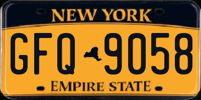 NY license plate GFQ9058
