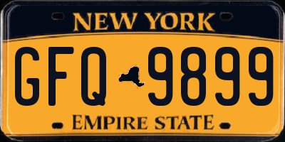 NY license plate GFQ9899