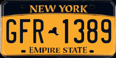 NY license plate GFR1389