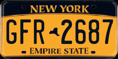 NY license plate GFR2687