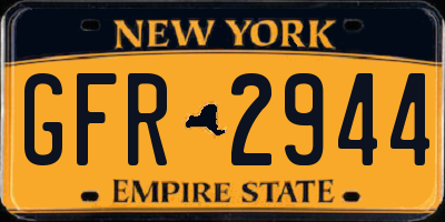 NY license plate GFR2944