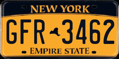 NY license plate GFR3462