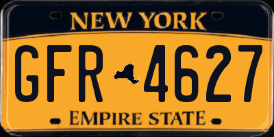 NY license plate GFR4627