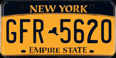 NY license plate GFR5620