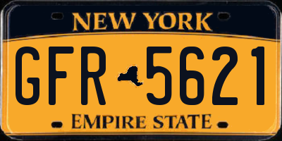 NY license plate GFR5621