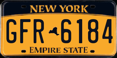 NY license plate GFR6184
