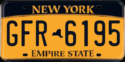 NY license plate GFR6195