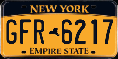NY license plate GFR6217