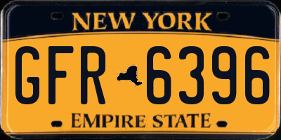 NY license plate GFR6396