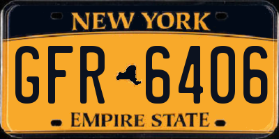 NY license plate GFR6406