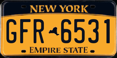 NY license plate GFR6531