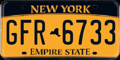 NY license plate GFR6733