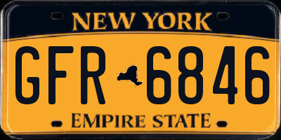 NY license plate GFR6846
