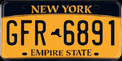 NY license plate GFR6891