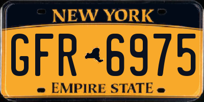 NY license plate GFR6975