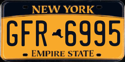 NY license plate GFR6995