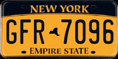 NY license plate GFR7096