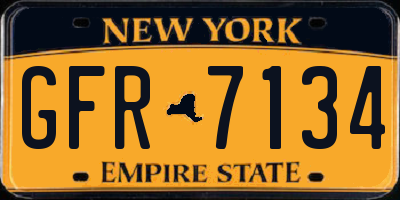NY license plate GFR7134