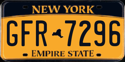 NY license plate GFR7296