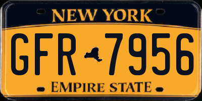 NY license plate GFR7956