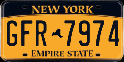 NY license plate GFR7974