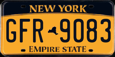 NY license plate GFR9083