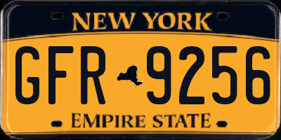 NY license plate GFR9256