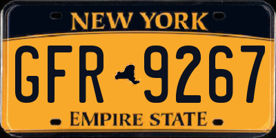 NY license plate GFR9267
