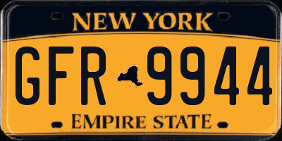 NY license plate GFR9944