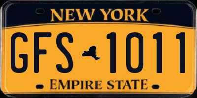 NY license plate GFS1011