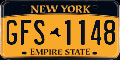 NY license plate GFS1148