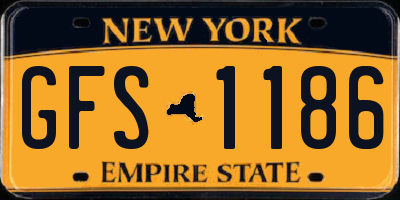 NY license plate GFS1186