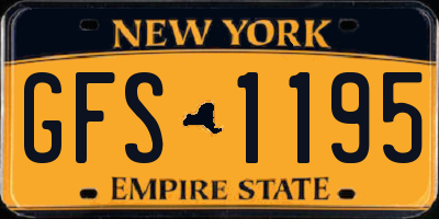 NY license plate GFS1195