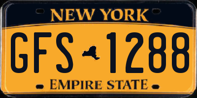NY license plate GFS1288